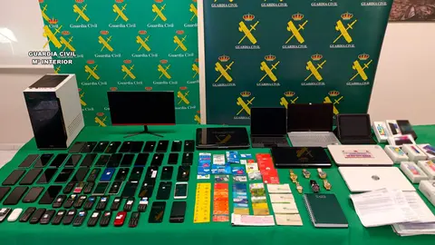 Material incautado en la operación PAREPAL/MULERS