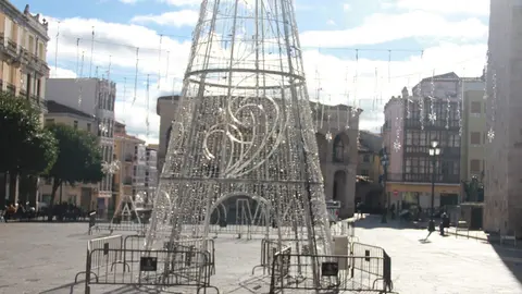 Luces de Navidad en la Plaza Mayor de Zamora