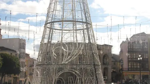 Luces de Navidad en la Plaza Mayor de Zamora