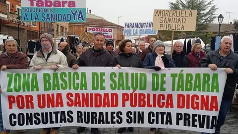 Protesta en Tábara. Imagen cedida