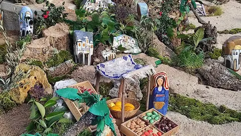 Belén hecho de piedras en Bermillo. Imagen cedida por 'La Mayuela' (1)