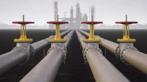 Gaseoducto. Fotografía de archivo