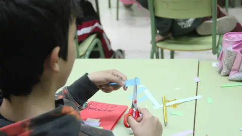 Fotografía de archivo de un alumno en un aula de la ciudad de Zamora