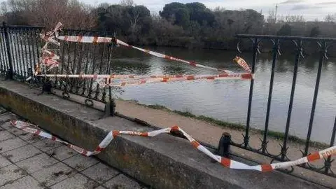 Vallado en la avenida del Mengue. Imagen cedida