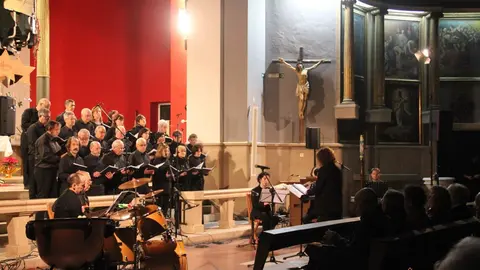 Alollano en su actuación en el templo de María Auxiliadora