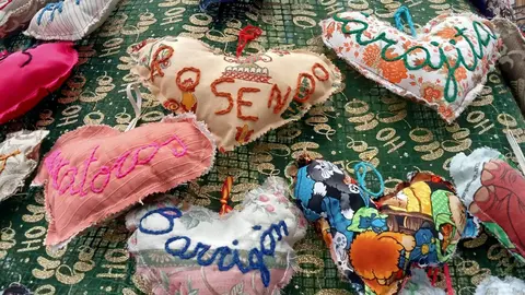 Árbol de Navidad tejido por las mujeres de Fermoselle. Fotografía: Sara A. GR