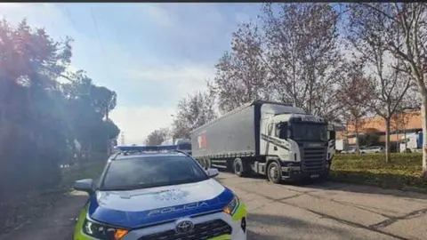 camión y plataforma encontrados