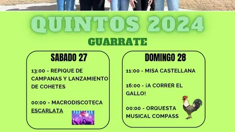 cartel quintos Guarrate