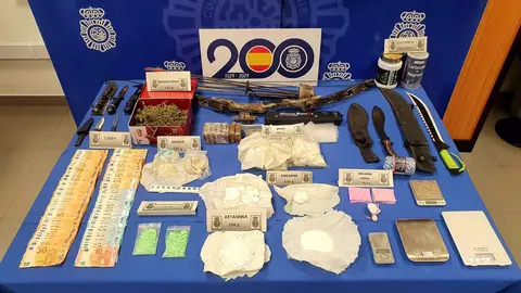 Material sustraido por la Policía Nacional