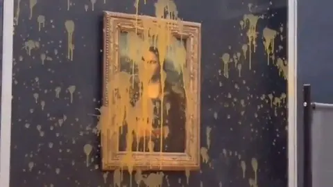 Actos vandálicos en La Gioconda