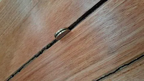 parqué de La Rosaleda de Benavente deteriorado