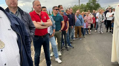 Frutas en la procesión del Cristo de las Batallas 2023. imagen de archivo