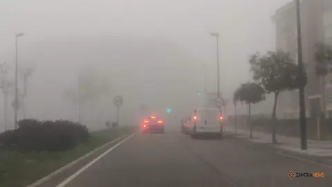 Niebla en la salida de Zamora