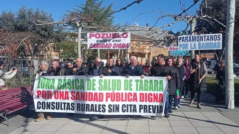 Protesta de la Plataforma por una Sanidad Pública Digna de la Zona Básica de Salud de Tábara