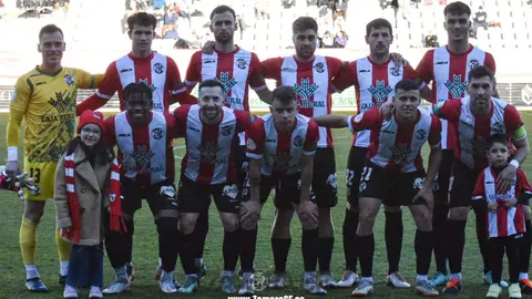 Once del Zamora ante el Compostela
