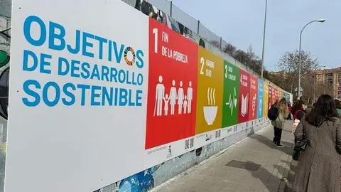 Mural dedicado a los Objetivos de Desarrollo Sostenible