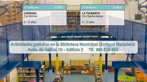 Actividades febrero bibliotecas