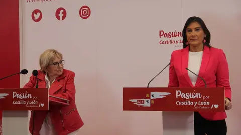 La secretaria de Organización del PSOECyL y procuradora por Zamora, Ana Sánchez, analiza, junto a la procuradora socialista por Zamora, Inmaculada García, la situación agraria de CyL _2