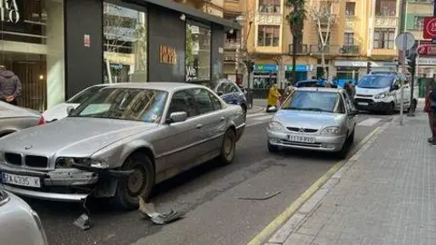 colisión de tres turismos en Zamora 