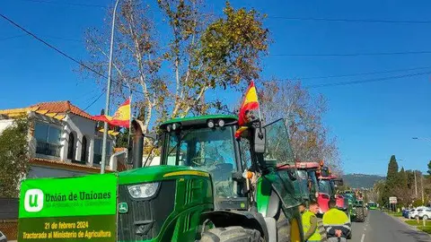 Tractorada hacia Madrid. Fotografía: Unión de Uniones