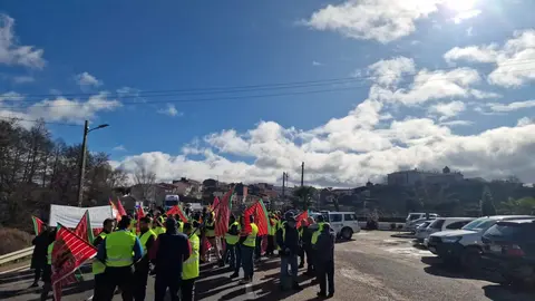 Corte de la N-122 a la altura de Alcañices