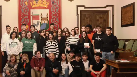 estudiantes italianos visitan el Ayuntamiento de Zamora