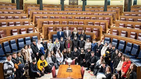 Estudiantes zamoranos visitan el Congreso de los Diputados. Imagen cedida