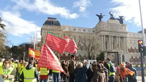 agricultores en Madrid 26F_2. Imagen de archivo