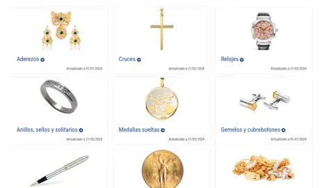 La Policía Nacional expone en su web miles de joyas y objetos de valor