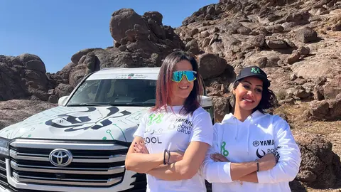 Samara Alghamdi y Sara García en el Rally Jameel 2024
