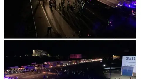 manifestación nocturna sector primario A6