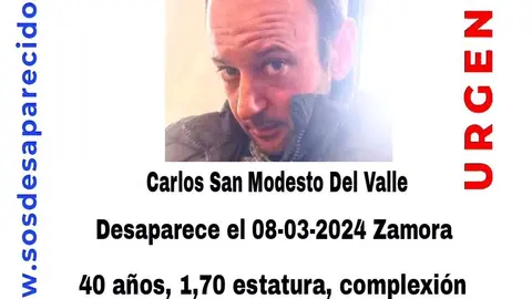 Desaparecido en Zamora