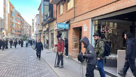 Rodaje Soy Nevenka por la calle del Riego