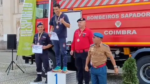 martín ramos en el podio