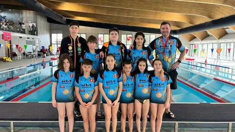 Los deportistas del El CD Salvamento Benavente en el Campeonato de Ávila