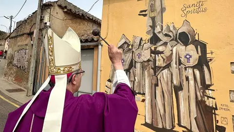 Bendición del mural de la Hermandad del Espíritu Santo
