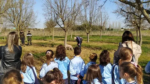 Alumnos del colegio Medalla Milagrosa acuden al vivero provincial a conocer los secretos de la cosecha de la trufa