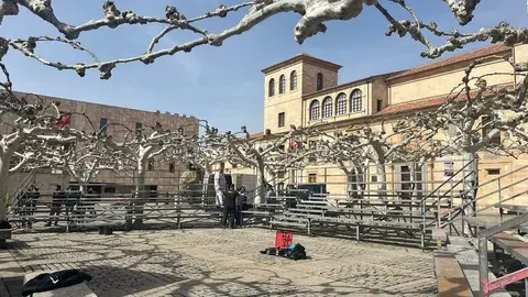 La Plaza de Viriato se prepara para el Miserere