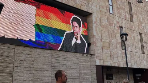 La pantalla del edificio administrativo de la Diputación de Zamora durante el pasado año