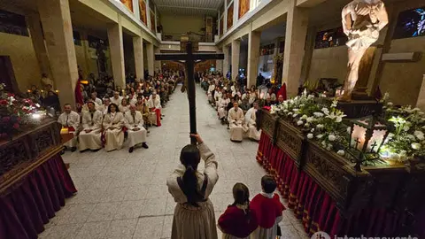 Triduo tras la suspensión de la Procesión del Silencio en Benavente. Fotografía: Interbenavente.es