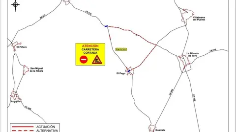 corte de carretera en El Pego