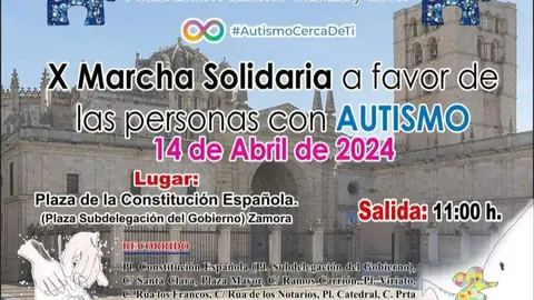 cartel marcha autismo Zamora