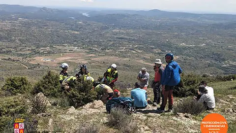 Rescate en Cebreros de un parapentista herido. Fotografía: 112