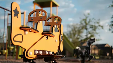 Parque infantil. Fotografía de archivo