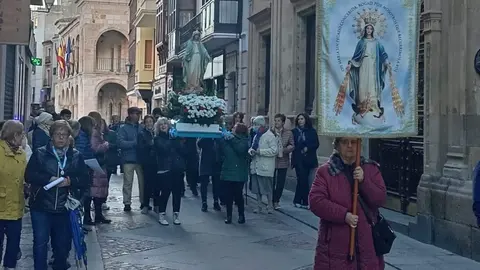 Rosario de la aurora por las calles de Zamora. Fotografía: Diócesis de Zamora