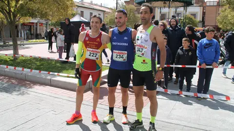 Podio de Peñaranda donde M. Ángel Bocos Cañibano logró una meritoria tercera plaza en la carrera de Peñaranda de Bracamonte