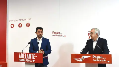 Parlamentarios Nacionales del PSOE de Zamora, el diputado nacional, Antidio Fagúndez, y el senador, José Fernández