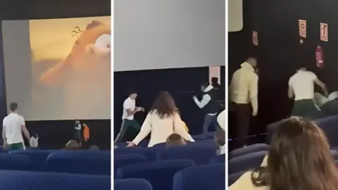 Pelea en plenos cines de León durante una película infantil