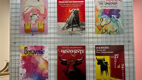 Exposición de carteles del certamen del Toro Enmaromado. Fotografía: Ayuntamiento de Benavente