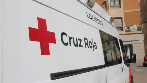 Ambulancia de logística de Cruz Roja en Zamora